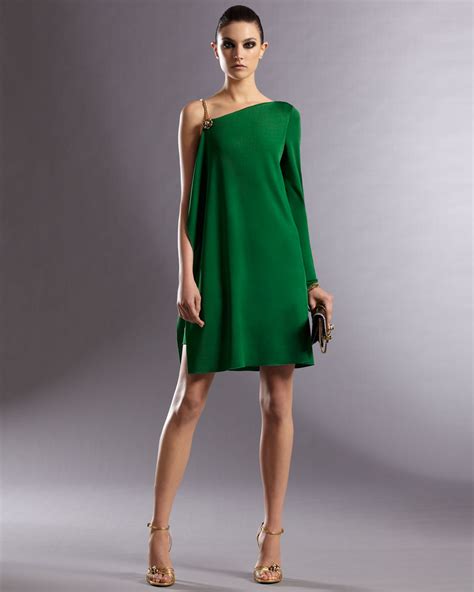 coral and green pleated gucci inspired dress|Gucci gowns for women.